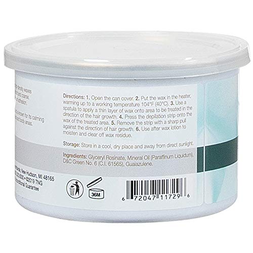 Too Naked Hair Removal Azulene Wax, Dolce Series, Extra Creamy, Gentle, Calming, Transparent Wax, Fragrance Free, 14 oz.