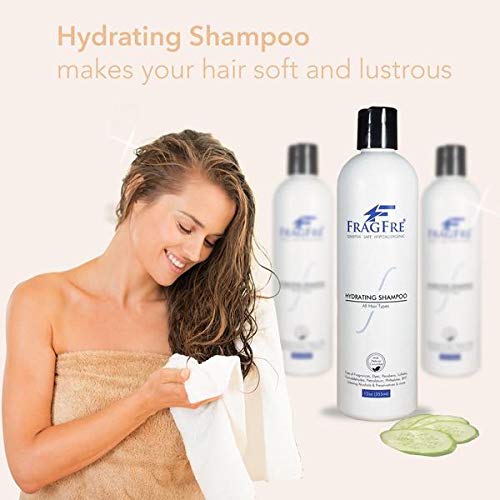 12 Fl Oz Hydrating Sensitive Skin Shampoo - Sulfate-Free, Fragrance-Free, Paraben-Free, Vegan, Natural Cucumber