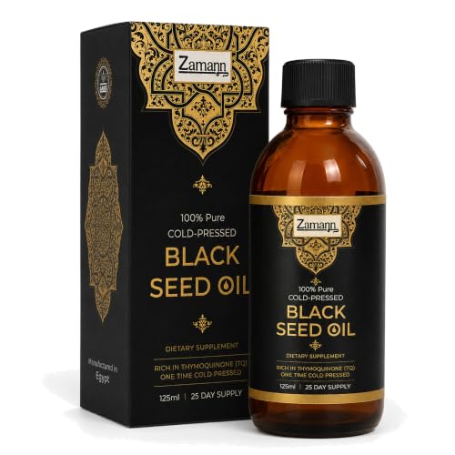 Zamann Naturals Black Seed Oil - 100% Pure Cold Pressed Nigella Sativa - 4.2oz for Immune, Skin, Hair & Joint Support