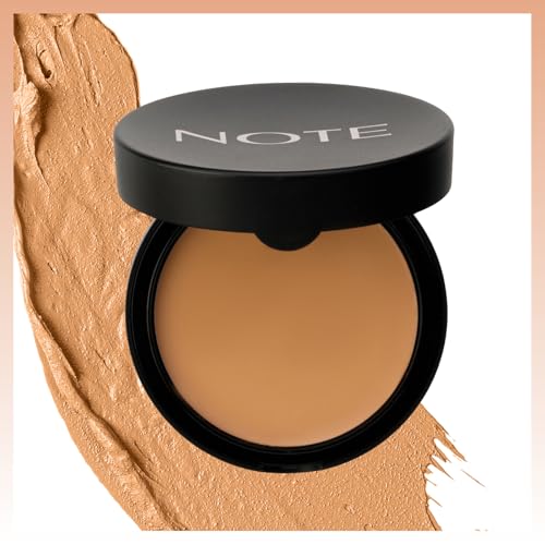 NOTE Luminous Silk Cream Powder - Medium Buildable Coverage Weightless Setting Powder Foundation - Soft-Matte Finish - 03-0.4 oz