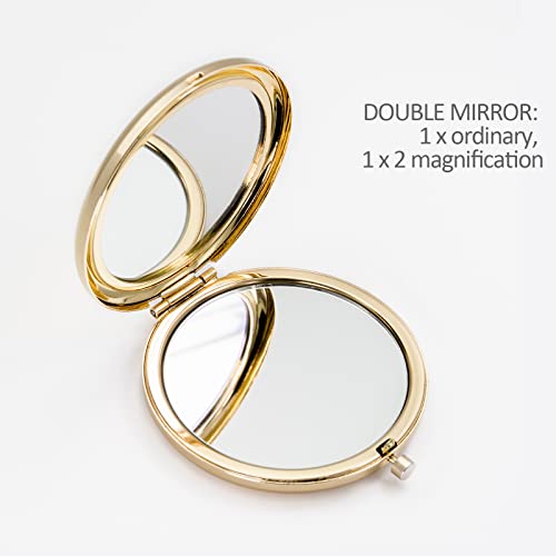 Yountown Gold Compact Mirror for Wife - I Love You Personalized Gift