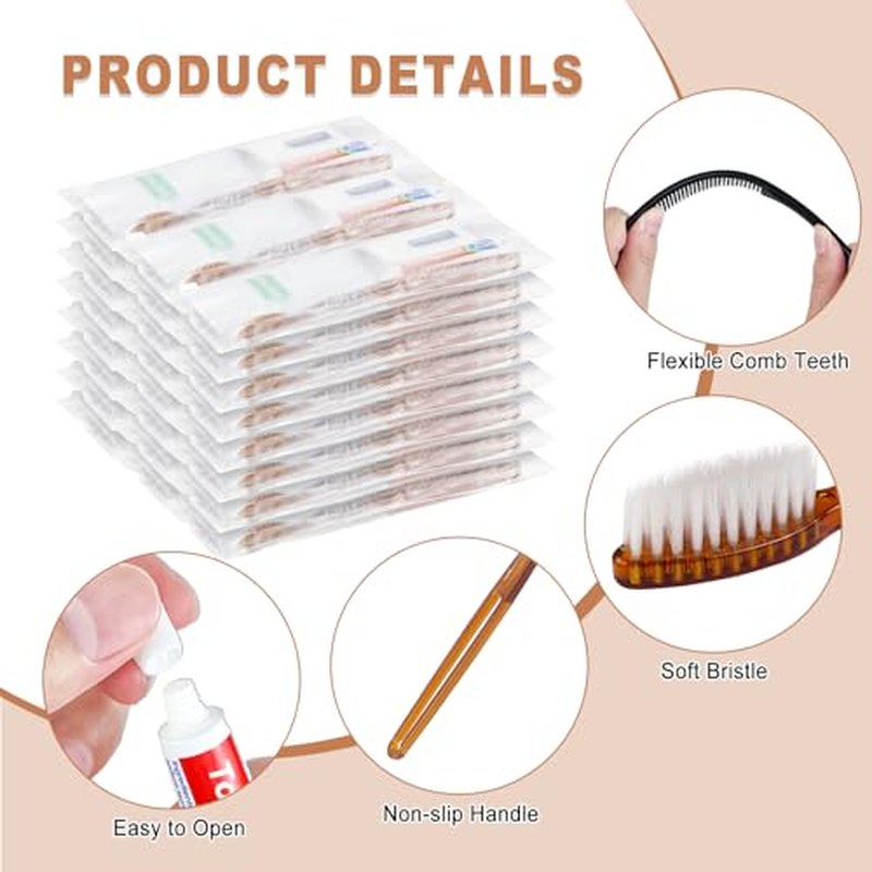 20 Sets Toiletry Kits Homeless Personal Hygiene Kit Bulk Homeless Care Package Supplies Travel Toiletry Kit Homeless Hygiene Kit Bulk for Men Women Charity Disposable Toiletry Kit(8-IN-1)