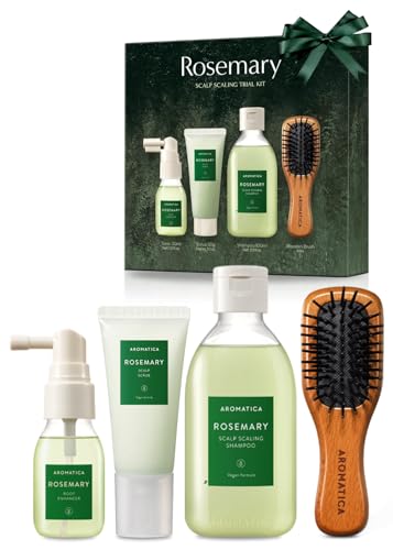 Travel Rosemary Hair Care Kit - Scalp Scrub, Shampoo & Oil Set