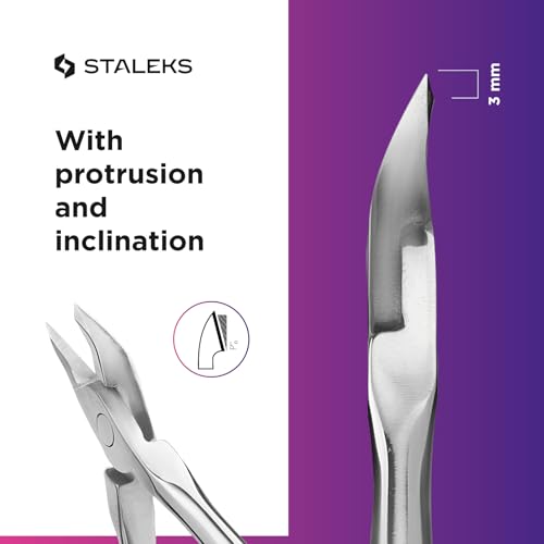Cuticle Nippers Professional 3mm Blades for Manicure - Staleks Pro
