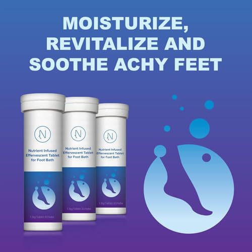 Diabetic Foot Soak Effervescent Tablets Pack of 3 (96 Count) - Rehydrate & Soothe Feet