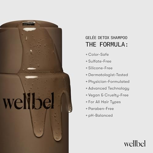 WELLBEL Gelée Detox Shampoo - pH-Balanced Scalp Exfoliating Hair Wash for Color-Treated Hair