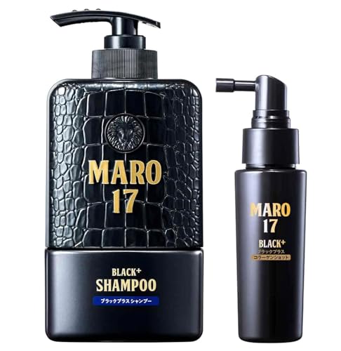 MARO17 Black+ Shampoo & Collagen Shot Set - Anti-Gray Hair Reversal Duo
