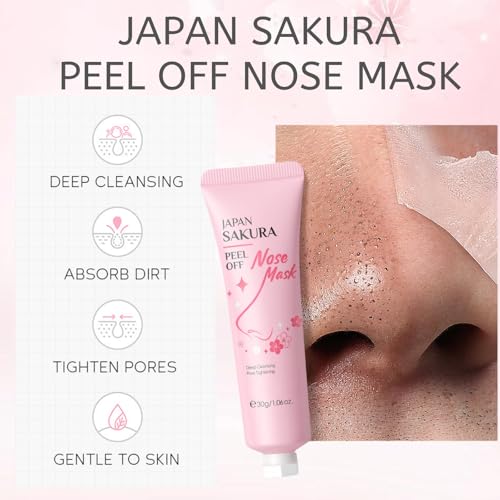 Evolvique Sakura Teen Skincare Set - Hydrating 11-Piece Gift Kit with Bunny Headband - Travel Size