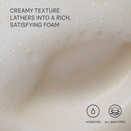Facial Cleanser with Japanese Rice Powder - 240ml | Soft Cream, Hydrating & Clarifying