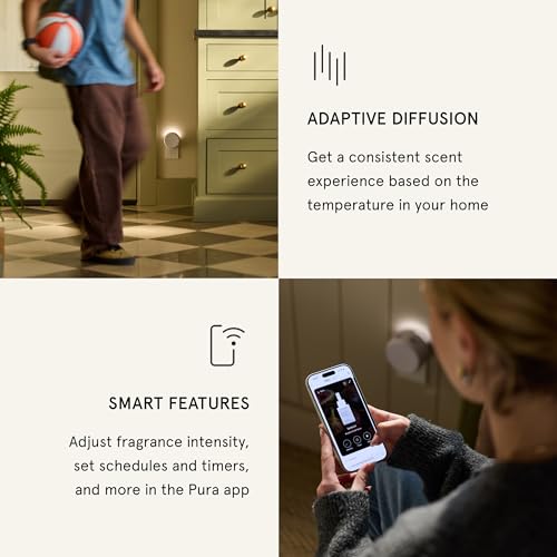 Pura 5 Set Pacific Aqua & Linens & Surf Smart Home Fragrance Diffuser - Customizable Scenting