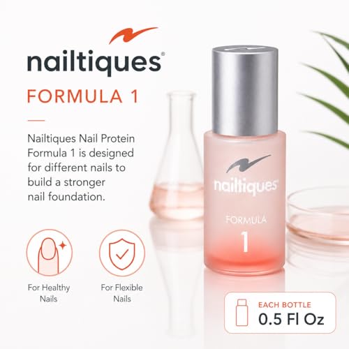 Nailtiques Formula 1 Nail Protein 0.5 oz - 2 Pack, Strengthening Nail Treatment