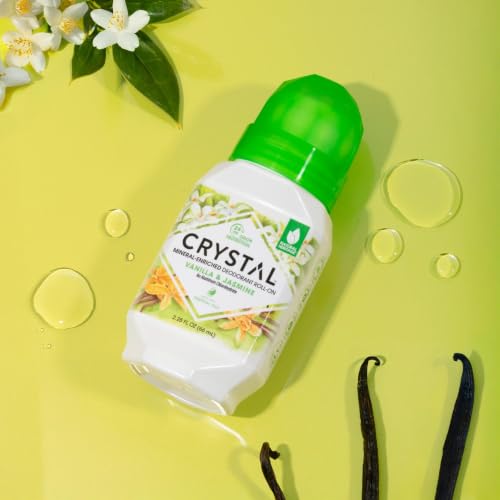 CRYSTAL Mineral Deodorant Roll-On Vanilla + Jasmine Body With 24-Hour
