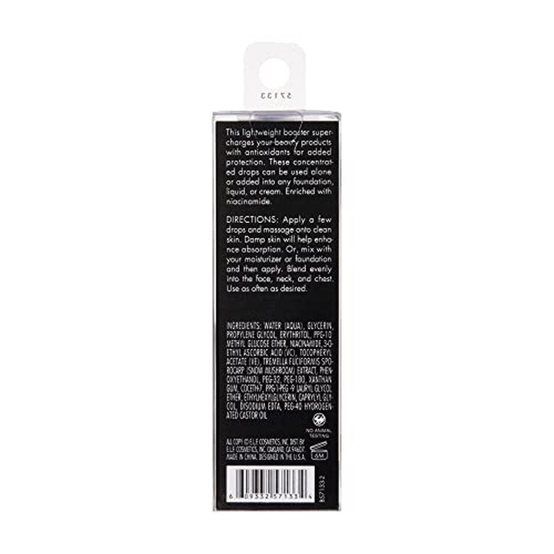 e.l.f. Skin Antioxidant Booster Drops, Lightweight Drops For Added Antioxidants, Infused With Vitamin C, Vitamin E & Snow Mushroom Extract