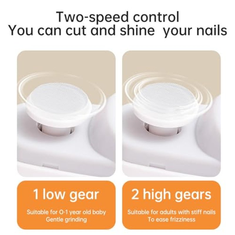 2026 Electric Nail Clipper,4 in 1 Automatic Nail Trimmer with Nail File/Polishing/Gel Nail Light,2-Speed Automatic Trimmer with LED Light & Debris Storage,for Seniors, Adults,Kids£¨Grey£©