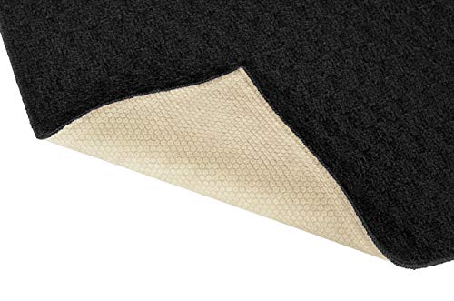 Garland Rug Town Square Black 8x10 Non-Slip Area Rug for Living Rooms & Hallways - Variation of Black / 8' x 10'