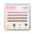 Natural Lash Clusters with 0.05mm Thin Invisible Band, Soft Wispy C Curl, Most-Used Sizes for Daily Wear, Travel Compact Pack, Budget-Friendly for Beginner & Trial Seeker, FayJoo AIRY 12 Lite