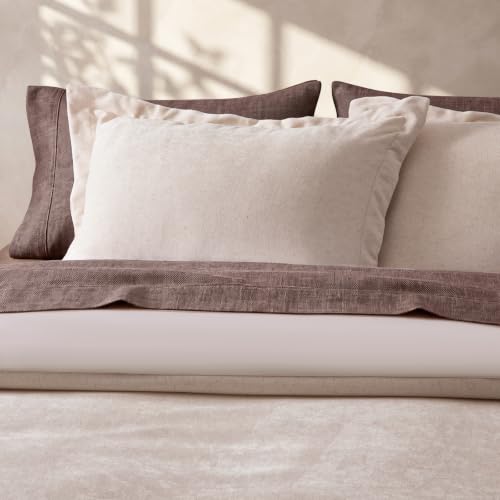 King Chenille Duvet Cover Set - Boho Textured Soft Bedding, Beige, King Size