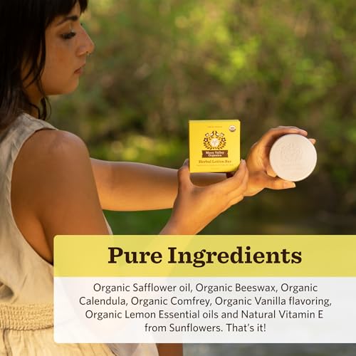 Moon Valley Organics Lotion Bars, Heal and Restore Chapped Skin, Lemon and Bergamot