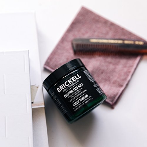 Men's Charcoal Face Mask with Detoxifying Clay & Hyaluronic Acid - Unscented, 4 oz