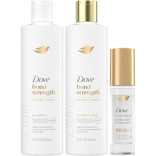 Dove Bond Repair Shampoo & Conditioner Set with 10-in-1 Hair Serum for Damaged Hair