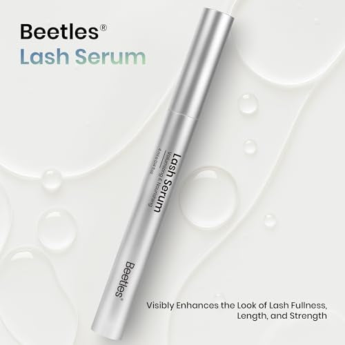 Beetles Eyelash Growth Serum 4ml Eyebrow Growth Serum with Gentle Advanced Formula to Boost Longer Fuller Thicker Looking Lashes Eyelash Enhancing Gift for Women