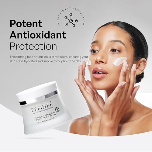 Mineral Face Moisturizer with Peptides & Rosehip - Anti-Aging, Hydrating Cream for All Skin Types 2oz