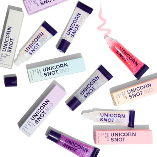 UNICORN SNOT Holographic Glitter Lip Gloss | Sparkly & Shimmer Lips | Vegan & Cruelty Free 0.37 fl oz (Flamingo/Holographic Pink)