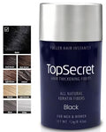 Hair Thickening Fibers Refill - Natural Hair Filler for Men & Women, Black, Weather-Resistant