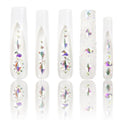 Press On Nails Candy Diamonds & White French Tip - Variation of THIS listing