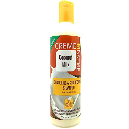Creme of Nature Shampoo with Coconut Milk, Detangling and Conditioning Formula for Normal Hair, 12 Fl Oz (Pack of 2)