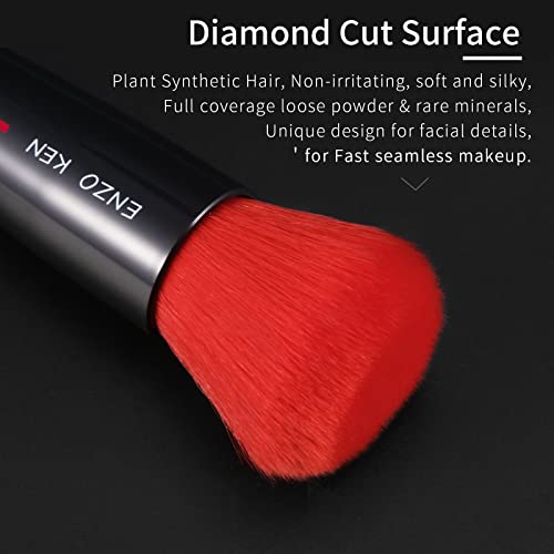 ENZO KEN Black 56-D Concealer & Eye Brush Dual Ended Kabuki Foundation Tool