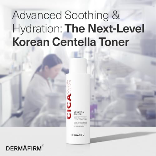 DERMAFIRM CICA AC Essence Toner 5.07 fl oz- Exfoliating with AHA BHA & Salicylic Acid, Centella Asiatica Soothing for Sensitive, Oily & Dry Skin, Korean Toner for Acne