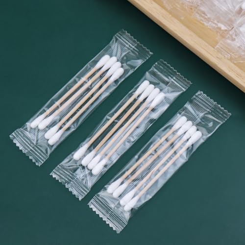 500 Pack Cotton Swabs, Individually Wrapped – 4pcs per Bag, HQSLsund
