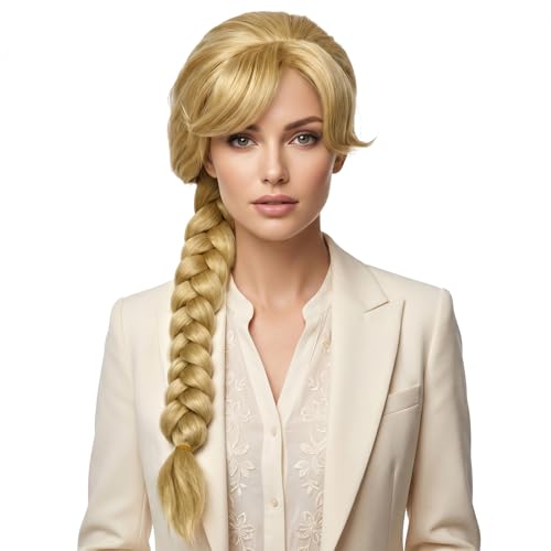 Braid Blonde Long Anime Wig - Princess Braided Hair for Cosplay & Parties (Variation of Braid Blonde)