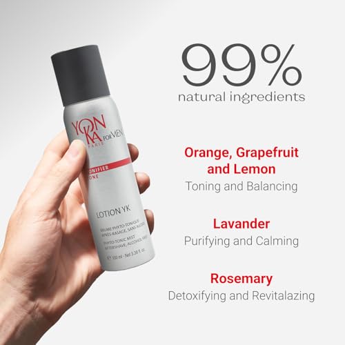 Yonka Men's Lotion Phyto-Tonic | Alcohol-Free Aftershave Spray & Soothing Toner | Revitalizing Daily Care for All Skin Types | 3.38 fl oz