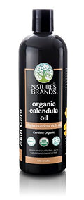 Nature's Brands Organic Calendula Carrier Oil 16oz - Skin Moisturizer & Scar Reducer