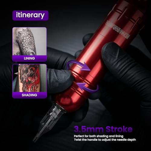 Beginner Tattoo Kit with Rotary Pen, 20 Colors & Needles – Practice Set