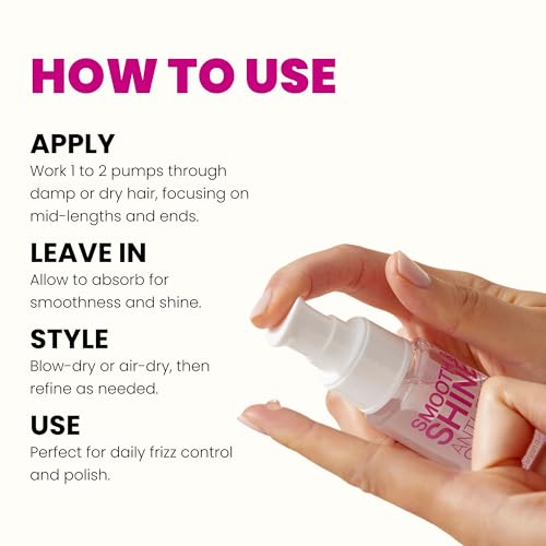 Hair Serum for Frizz Control and Shine - Lightweight Anti-Frizz Treatment 2 Fl Oz