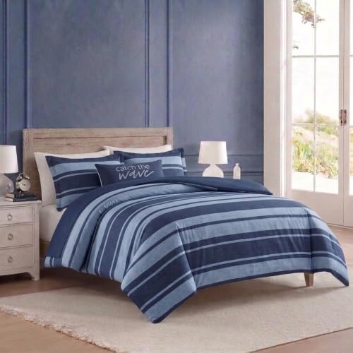 Twin XL Comforter Set with Matching Sham - Longpoint Blue Nautica Bedding