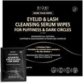 Eyelid & Lash Cleansing Serum Wipes for Puffiness Dark Circles - Gentle Eye Care, Korean Formula, 60 Sheets