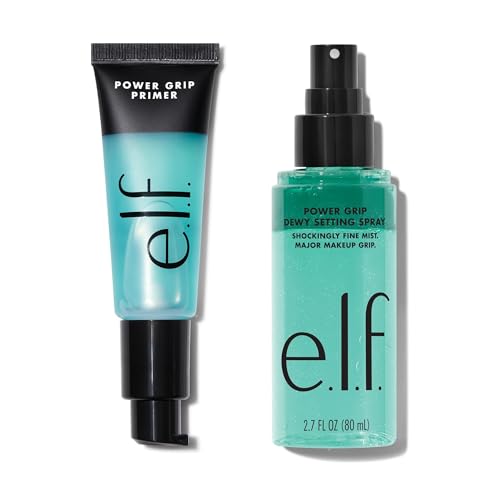 e.l.f. Power Grip Primer & Setting Spray Duo Hydrating Dewy Finish Vegan Cruelty-Free