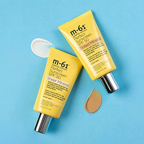 m-61 Perfect Mineral Sunscreen SPF 50 | Reef-Safe, Mineral Sunscreen SPF 50 With Vitamin E, Green Tea