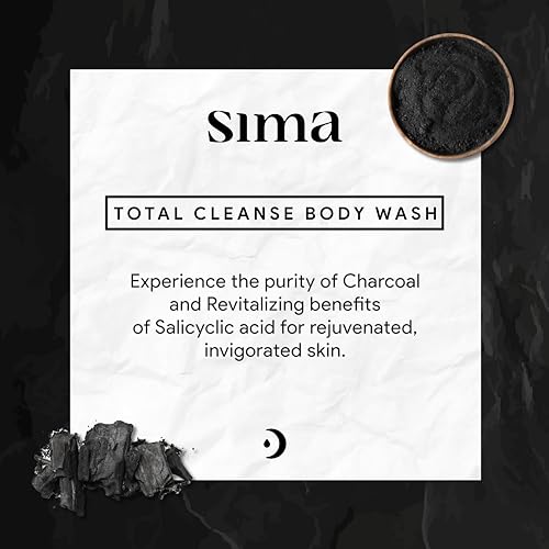 Charcoal Body Wash for Sensitive Skin 500ml - Detox & Acne Control