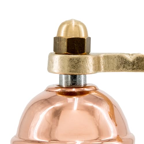 Alexander Home Greek Copper Pepper Mill 9-Inch - Refillable & Handmade