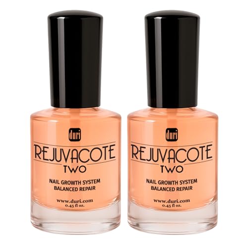 Duri Rejuvacote 2 Nail Growth Base & Top Coat - Pack of 2 for Fragile Nails