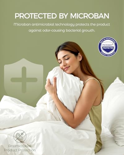King White Cotton Duvet Cover with Dust Mite Protection - Hypoallergenic Bed Protector
