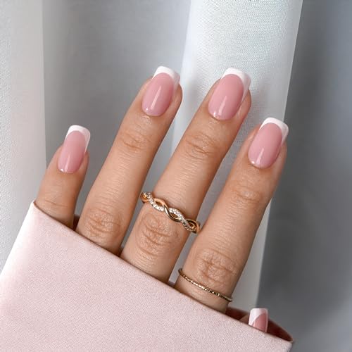 btartboxnails XCOATTIPS - French Nail Tips and Toe Nail Tips Pink Square