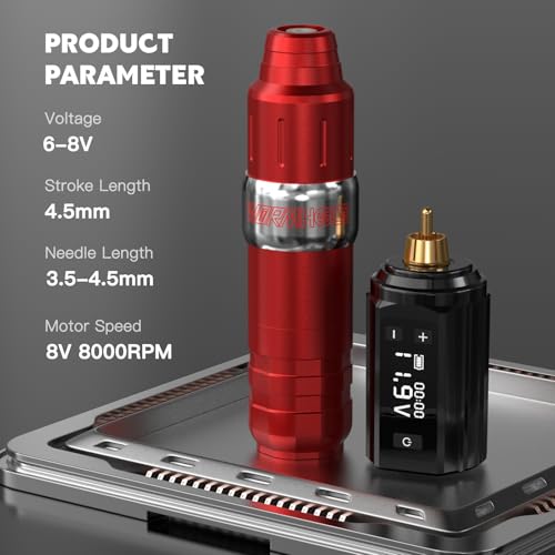 Wireless Tattoo Machine Kit with 1200mAh Battery - Wormhole Tattoo #6