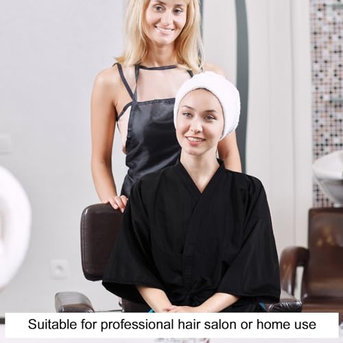 Salon Client Gown Robe Cape Set - 8 Lightweight Nylon Smocks for Hair & Beauty
