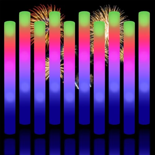 108PCS LED Foam Glow Sticks Bulk Party Supplies for Events, Wedding, Halloween